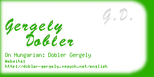 gergely dobler business card